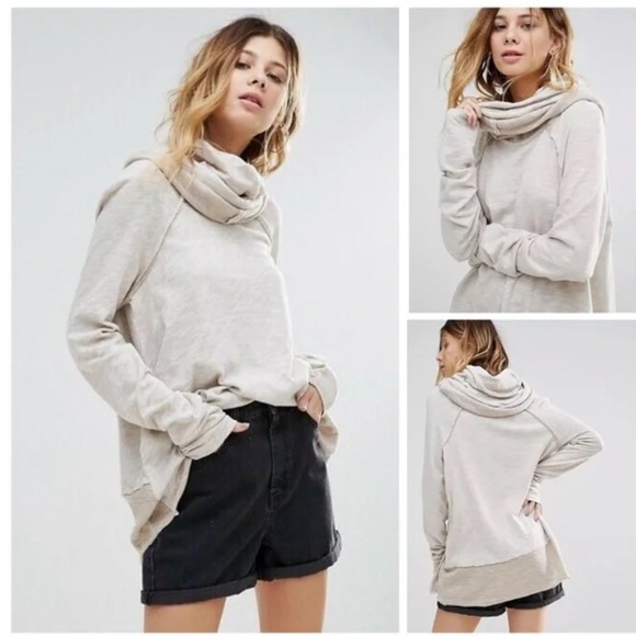 Free People Beach Cotton Cocoon Pullover Hoodie - Picture 4 of 7